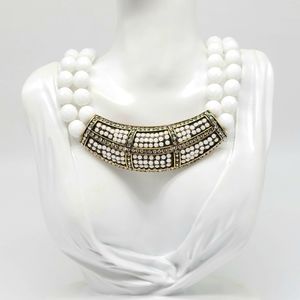 Heidi Daus Vintage Winter White Statement Necklace w/ Diamond Swarovski Crystals